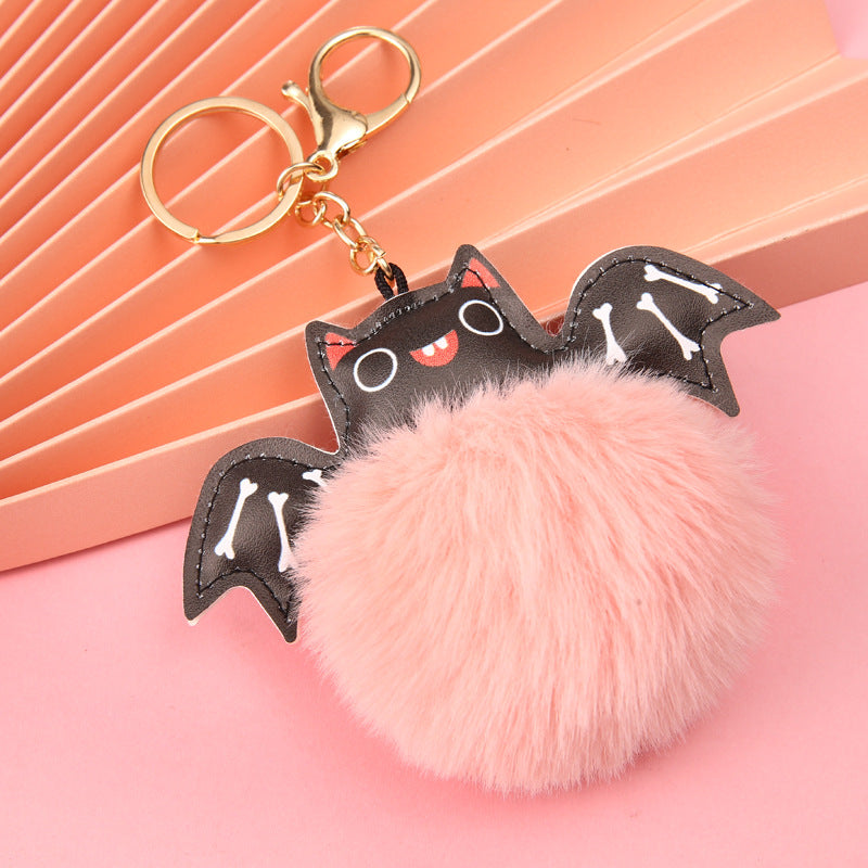 Wholesale Bat Pendant Rex Rabbit Fur Keychains